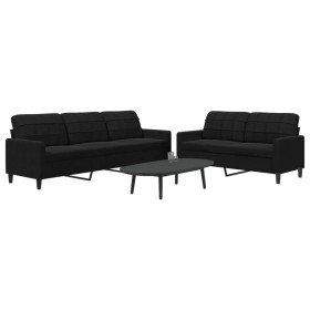 Juego de sofás con cojines 2 piezas terciopelo negro de , Sofás - Ref: Foro24-3278476, Precio: 471,95 €, Descuento: %