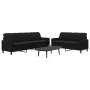 Juego de sofás con cojines 2 piezas terciopelo negro de , Sofás - Ref: Foro24-3278476, Precio: 480,79 €, Descuento: %