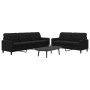 Juego de sofás con cojines 2 piezas terciopelo negro de , Sofás - Ref: Foro24-3278476, Precio: 471,95 €, Descuento: %