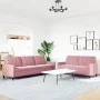 Juego de sofás con cojines 2 piezas terciopelo rosa de , Sofás - Ref: Foro24-3278474, Precio: 575,72 €, Descuento: %