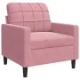 Set of sofas with 3 pink velvet cushions by , Sofas - Ref: Foro24-3278434, Price: 736,84 €, Discount: %