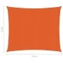 Toldo de vela HDPE naranja 160 g/m² 3,6x3,6 m de vidaXL, Sombrillas - Ref: Foro24-311660, Precio: 42,22 €, Descuento: %