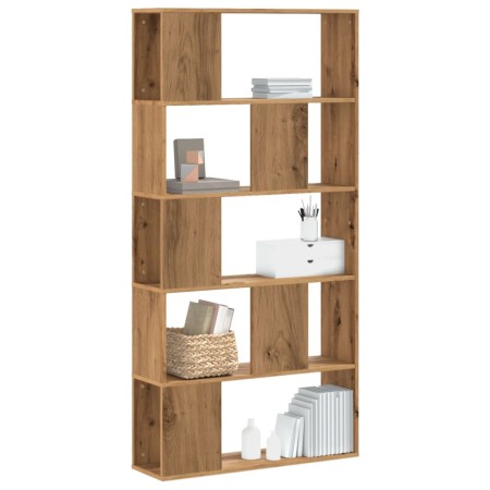 Librería de 5 niveles madera roble artesanal 80,5x23,5x162,5 cm de , Librerías y estanterías - Ref: Foro24-852779, Precio: 81...