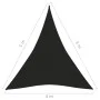 Toldo de vela negro HDPE 160 g/m² 4x5x5 m de vidaXL, Sombrillas - Ref: Foro24-311756, Precio: 22,83 €, Descuento: %