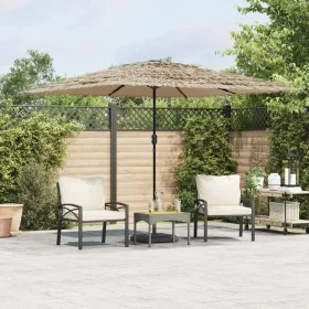 Sombrilla de jardín con LEDs poste acero marrón 290x290x238 cm de , Sombrillas - Ref: Foro24-4005088, Precio: 196,01 €, Descu...