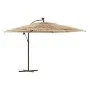 Sombrilla de jardín con LEDs poste acero marrón 290x290x238 cm de , Sombrillas - Ref: Foro24-4005088, Precio: 196,01 €, Descu...