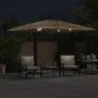 Sombrilla de jardín con LEDs poste acero marrón 290x290x238 cm de , Sombrillas - Ref: Foro24-4005088, Precio: 196,01 €, Descu...