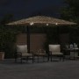 Sombrilla de jardín con LEDs poste acero marrón 290x290x238 cm de , Sombrillas - Ref: Foro24-4005088, Precio: 200,74 €, Descu...
