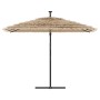 Sombrilla de jardín con LEDs poste acero marrón 290x290x238 cm de , Sombrillas - Ref: Foro24-4005088, Precio: 200,74 €, Descu...
