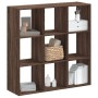 Estantería madera de ingeniería marrón roble 102x32x102 cm de , Librerías y estanterías - Ref: Foro24-852822, Precio: 88,14 €...