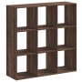 Estantería madera de ingeniería marrón roble 102x32x102 cm de , Librerías y estanterías - Ref: Foro24-852822, Precio: 88,14 €...