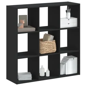 Engineered wood black shelf 102x32x102 cm by , Bookcases and shelves - Ref: Foro24-852817, Price: 91,36 €, Discount: %