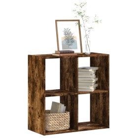 Estantería de madera ingeniería roble ahumado 68,5x32x68,5 cm de , Librerías y estanterías - Ref: Foro24-852829, Precio: 45,8...