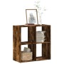 Estantería de madera ingeniería roble ahumado 68,5x32x68,5 cm de , Librerías y estanterías - Ref: Foro24-852829, Precio: 45,8...