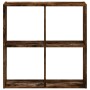 Estantería de madera ingeniería roble ahumado 68,5x32x68,5 cm de , Librerías y estanterías - Ref: Foro24-852829, Precio: 45,8...