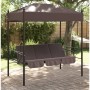 Banco columpio de jardín con toldo acero marrón café de , Balancines de jardín - Ref: Foro24-4008900, Precio: 241,29 €, Descu...