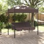 Banco columpio de jardín con toldo acero marrón café de , Balancines de jardín - Ref: Foro24-4008900, Precio: 241,29 €, Descu...