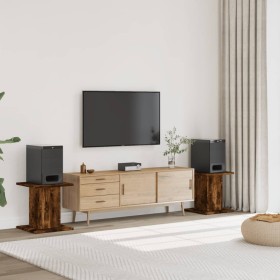 Soportes altavoces 2 uds madera roble ahumado 30x30x40 cm de , Soportes para altavoces - Ref: Foro24-852649, Precio: 50,66 €,...