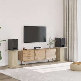 Soportes altavoces 2 uds madera roble Sonoma 30x30x60 cm de , Soportes para altavoces - Ref: Foro24-852656, Precio: 55,60 €, ...