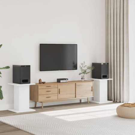 Soportes altavoces 2 uds madera ingeniería blanco 30x30x60 cm de , Soportes para altavoces - Ref: Foro24-852654, Precio: 61,4...