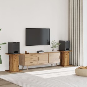 Soportes altavoces 2 uds madera roble envejecido 30x30x60 cm de , Soportes para altavoces - Ref: Foro24-852661, Precio: 64,89...