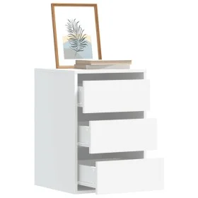 Engineered wood white corner chest of drawers 40x41x58 cm by , Drawers - Ref: Foro24-852834, Price: 70,58 €, Discount: %