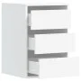 Engineered wood white corner chest of drawers 40x41x58 cm by , Drawers - Ref: Foro24-852834, Price: 70,58 €, Discount: %
