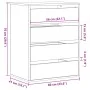 Corner chest of drawers made of brown oak engineered wood, measuring 60x41x76 cm. by , Drawers - Ref: Foro24-852876, Price: 1...