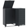 Cobertizo para 2 cubos de basura acero antracita 138x79x117 cm de , Soportes para contenedores de residuos - Ref: Foro24-3279...