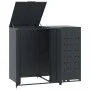 Cobertizo para 2 cubos de basura acero antracita 138x79x117 cm de , Soportes para contenedores de residuos - Ref: Foro24-3279...