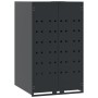 Cobertizo para 2 cubos de basura acero antracita 138x79x117 cm de , Soportes para contenedores de residuos - Ref: Foro24-3279...