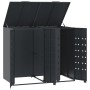 Cobertizo para 2 cubos de basura acero antracita 138x79x117 cm de , Soportes para contenedores de residuos - Ref: Foro24-3279...