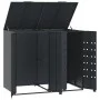 Cobertizo para 2 cubos de basura acero antracita 138x79x117 cm de , Soportes para contenedores de residuos - Ref: Foro24-3279...