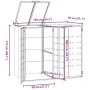 Cobertizo para 2 cubos de basura acero antracita 138x79x117 cm de , Soportes para contenedores de residuos - Ref: Foro24-3279...