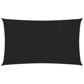 Toldo de vela HDPE negro 160 g/m² 2x5 m de vidaXL, Sombrillas - Ref: Foro24-311726, Precio: 29,96 €, Descuento: %