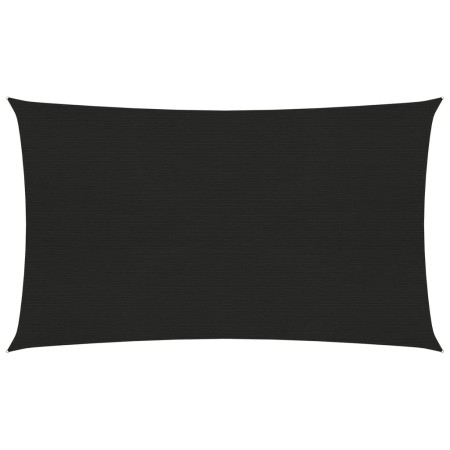 Toldo de vela HDPE negro 160 g/m² 2x5 m de vidaXL, Sombrillas - Ref: Foro24-311726, Precio: 30,52 €, Descuento: %