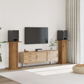 Soportes altavoces 2 uds madera roble artesano 30x30x95 cm de , Soportes para altavoces - Ref: Foro24-852680, Precio: 80,17 €...