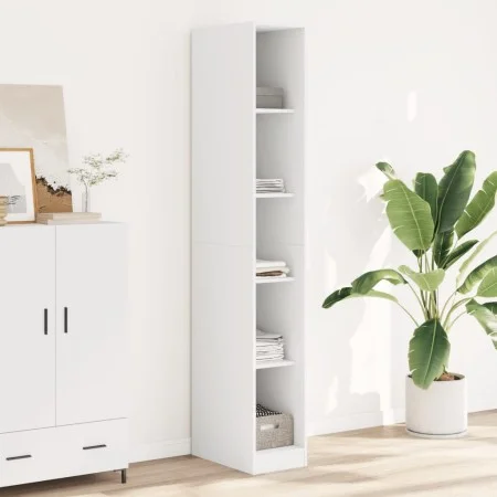 Armario de madera de ingeniería blanco 30x50x200 cm de , Armarios roperos - Ref: Foro24-3307702, Precio: 178,15 €, Descuento: %