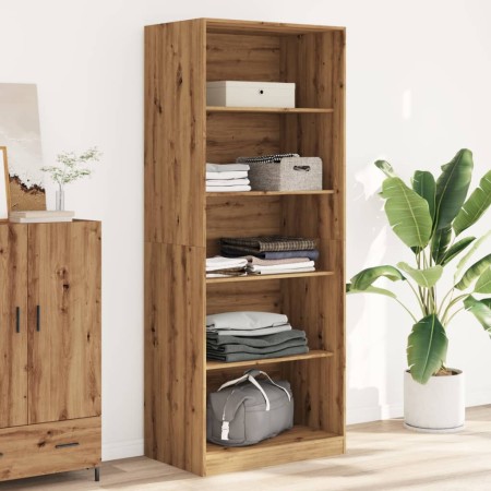 Armario de madera de ingeniería roble artesanal 80x50x200 cm de , Armarios roperos - Ref: Foro24-3307728, Precio: 150,17 €, D...
