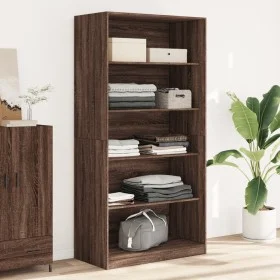 Armario madera contrachapada color roble marrón 100x50x200 cm de , Armarios roperos - Ref: Foro24-3307735, Precio: 193,39 €, ...