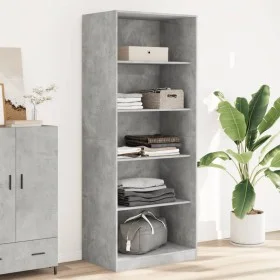 Armario de madera de ingeniería gris hormigón 80x50x200 cm de , Armarios roperos - Ref: Foro24-3307723, Precio: 155,49 €, Des...