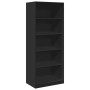 Armario de madera de ingeniería negro 80x50x200 cm de , Armarios roperos - Ref: Foro24-3307721, Precio: 166,18 €, Descuento: %