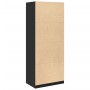 Armario de madera de ingeniería negro 80x50x200 cm de , Armarios roperos - Ref: Foro24-3307721, Precio: 166,18 €, Descuento: %