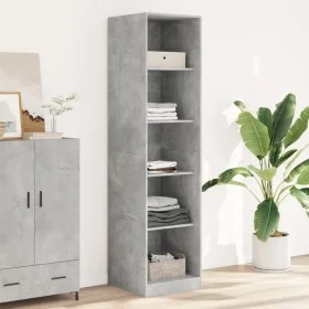 Armario de madera contrachapada gris hormigón 50x50x200 cm de , Armarios roperos - Ref: Foro24-3307714, Precio: 132,54 €, Des...
