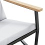 Juego de muebles de jardín con cojines 4 piezas acero negro de , Conjuntos de jardín - Ref: Foro24-4009305, Precio: 412,59 €,...