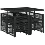 Set de comedor de jardín 9 pzas y cojines ratán sintético negro de , Conjuntos de jardín - Ref: Foro24-3210775, Precio: 345,3...