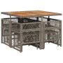 Set comedor jardín 9 pzas y cojines ratán sintético gris de , Conjuntos de jardín - Ref: Foro24-3210782, Precio: 432,50 €, De...