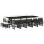 Set comedor de jardín con cojines 15 pzas ratán sintético negro de , Conjuntos de jardín - Ref: Foro24-3210810, Precio: 779,1...