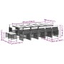 Set comedor de jardín con cojines 15 pzas ratán sintético negro de , Conjuntos de jardín - Ref: Foro24-3210810, Precio: 779,1...