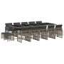 Set comedor de jardín con cojines 15 pzas ratán sintético gris de , Conjuntos de jardín - Ref: Foro24-3210812, Precio: 789,66...
